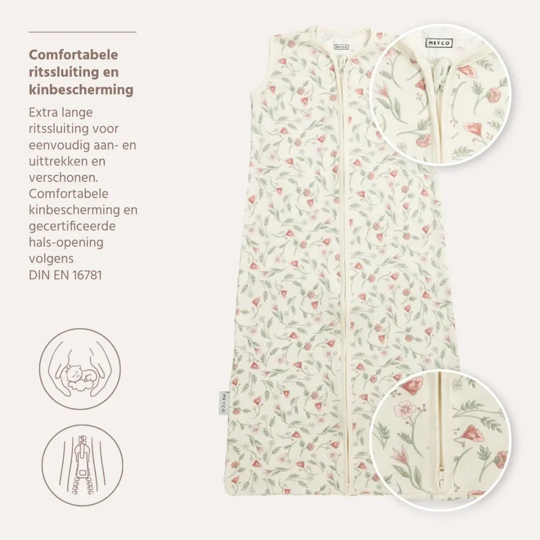 Meyco Baby Flower Zomerslaapzak 70cm - 0.3 TOG - afbeelding 6 van 6