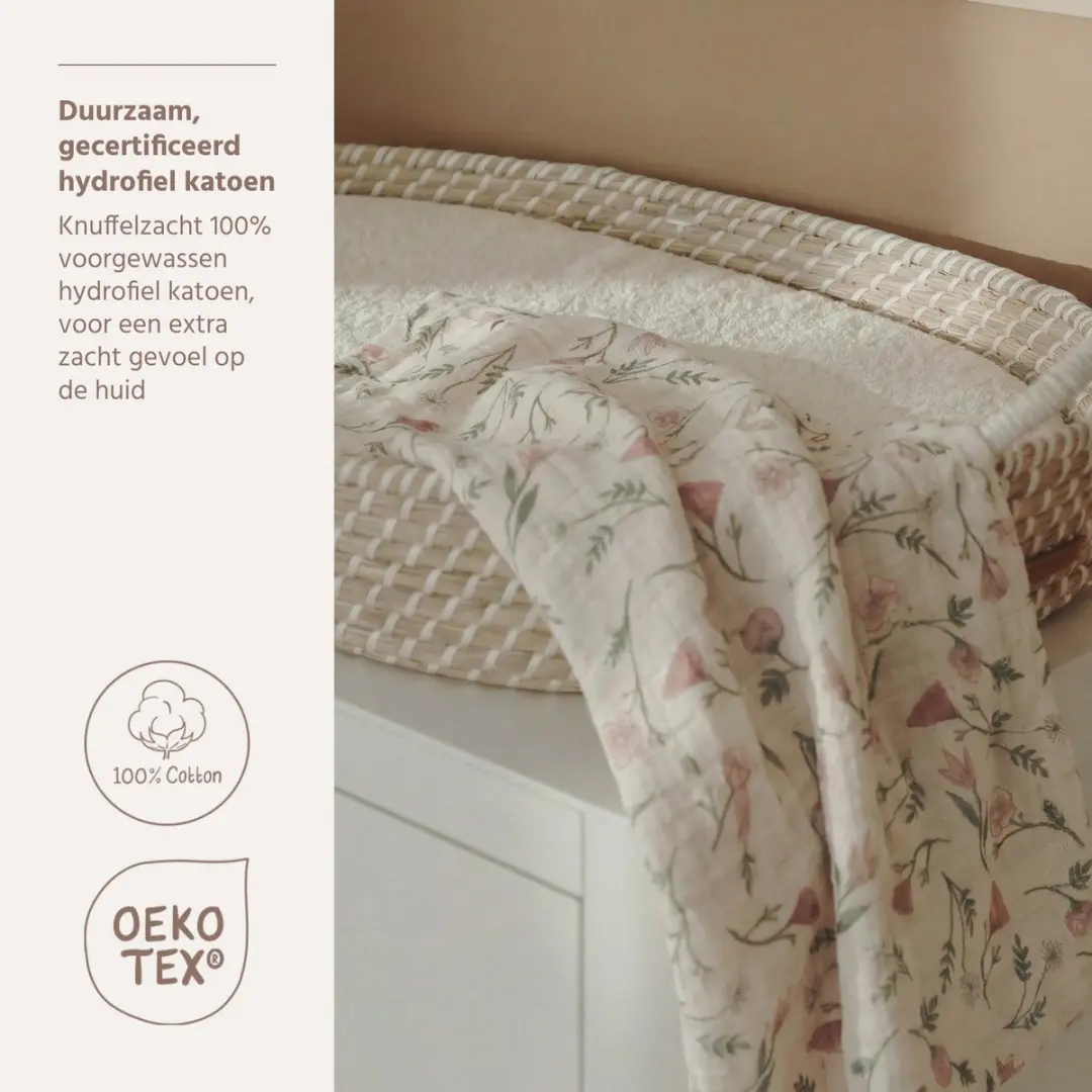 Meyco Baby Flower Swaddle 2-pack - 120x120cm Multicolor