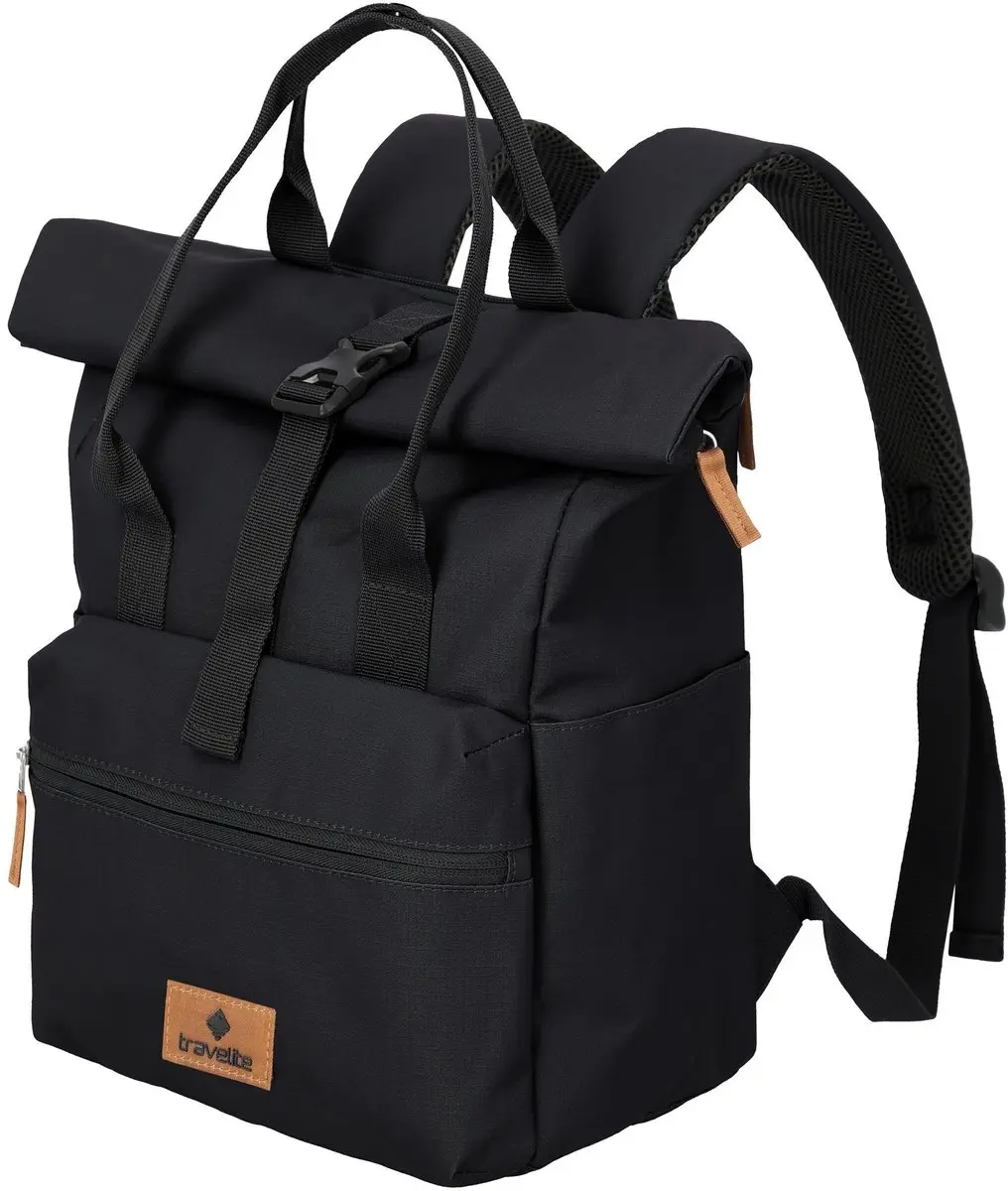 Travelite Basics Short Handle Rollup 13 inch - Zwart - afbeelding 6 van 6