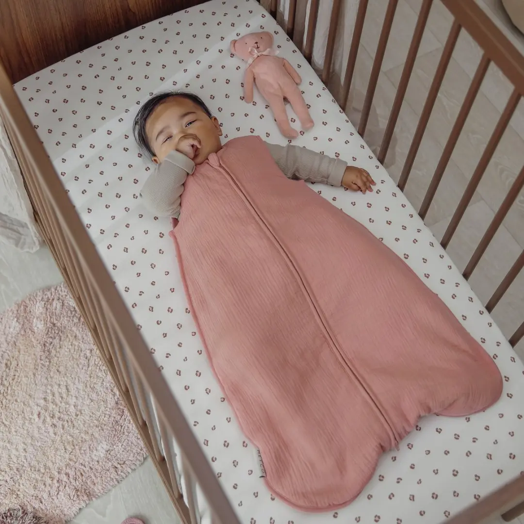 Meyco Baby Uni Baby Slaapzak Gevoerd Rose 90cm 2.0 TOG
