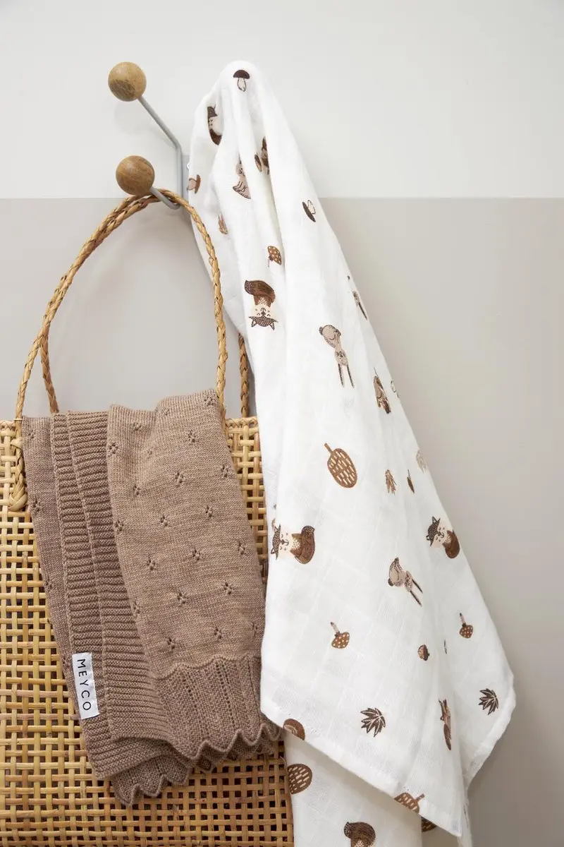 Meyco Baby Forest Animals Swaddle - 2 Stuks 120x120cm
