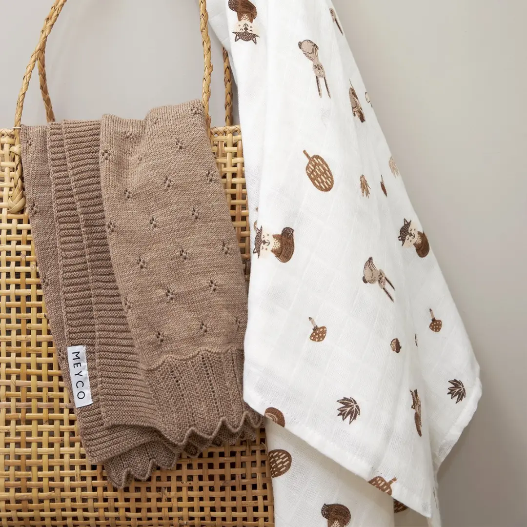 Meyco Baby Forest Animals Swaddle - 2 Stuks 120x120cm