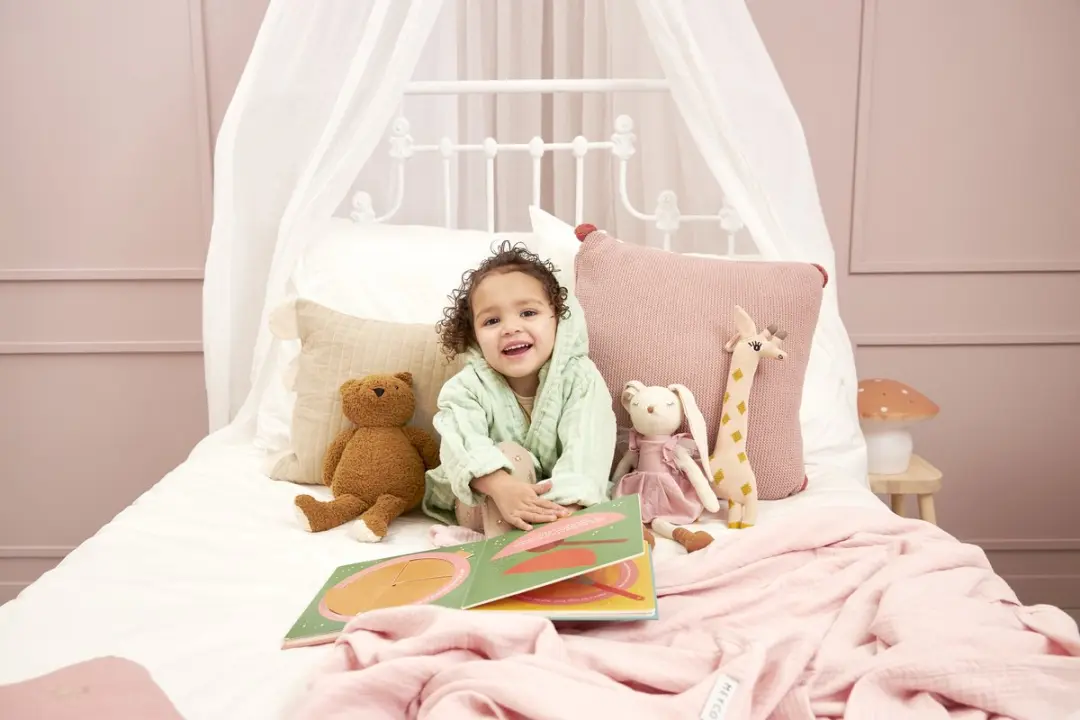 Meyco Baby Uni Hydrofiele Badjas 86/92 - Soft Green