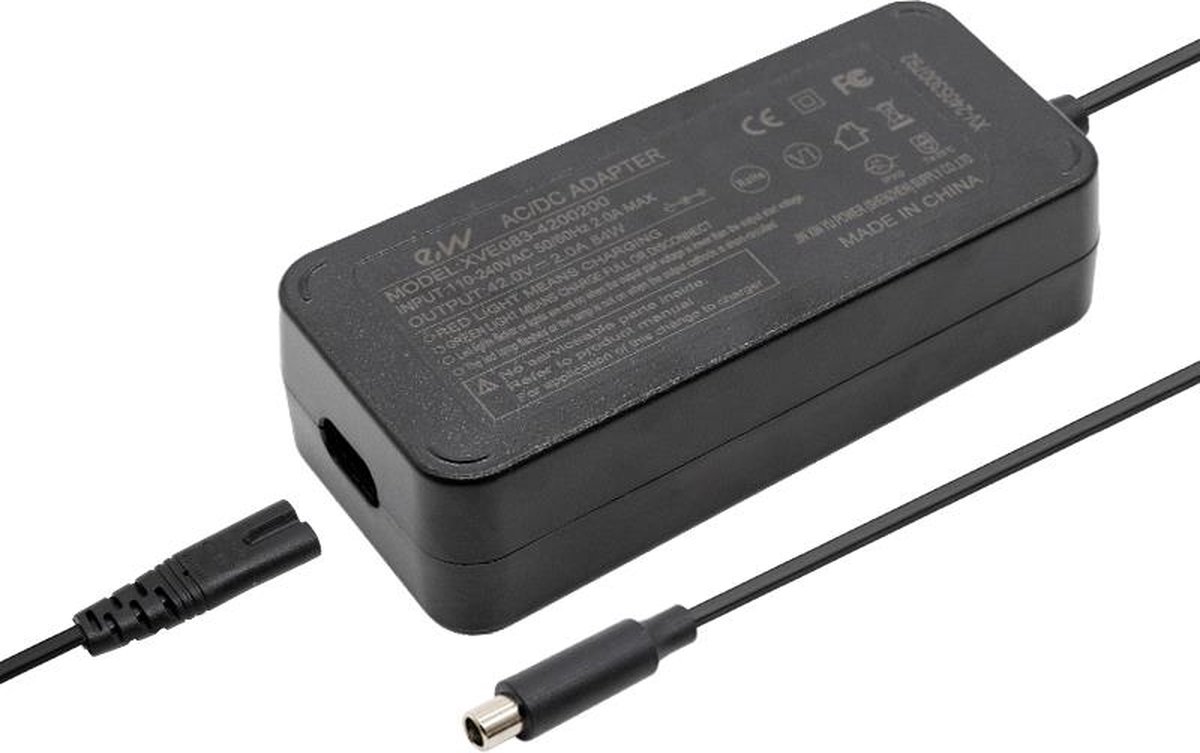 Premium oplader / adapter voor Xiaomi / Ninebot Elektrische steps 36V 2A (8mm connectie)