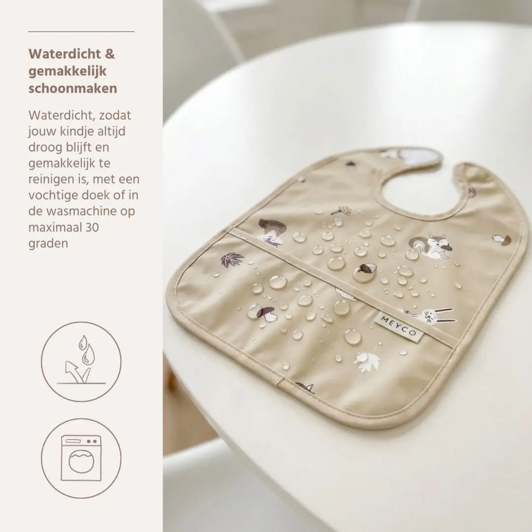 Meyco Baby Forest Animals Slab Met Opvangbakje - 2 Stuks