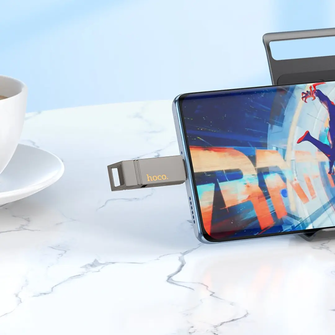 Hoco 2-in-1 USB Stick 128GB - Grijs