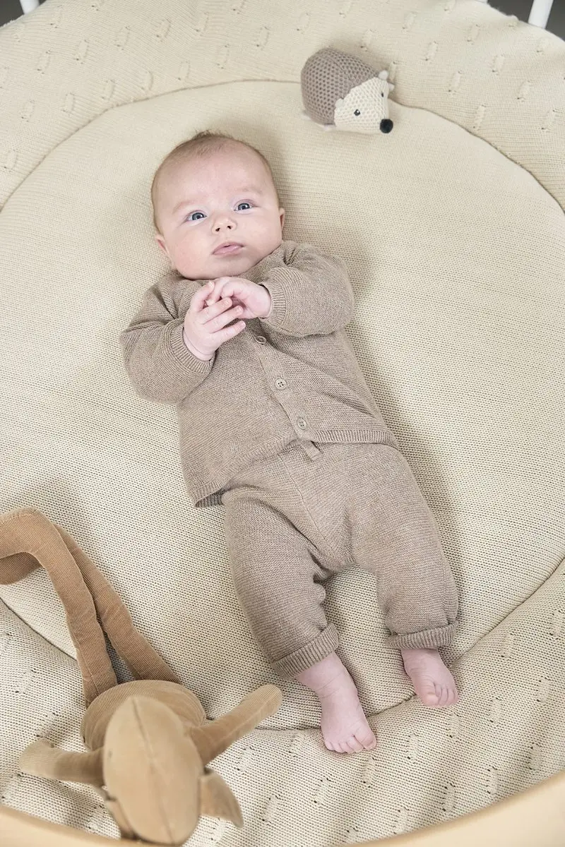 Meyco Baby Knots Boxkleed Rond - ⌀95cm - Soft Sand
