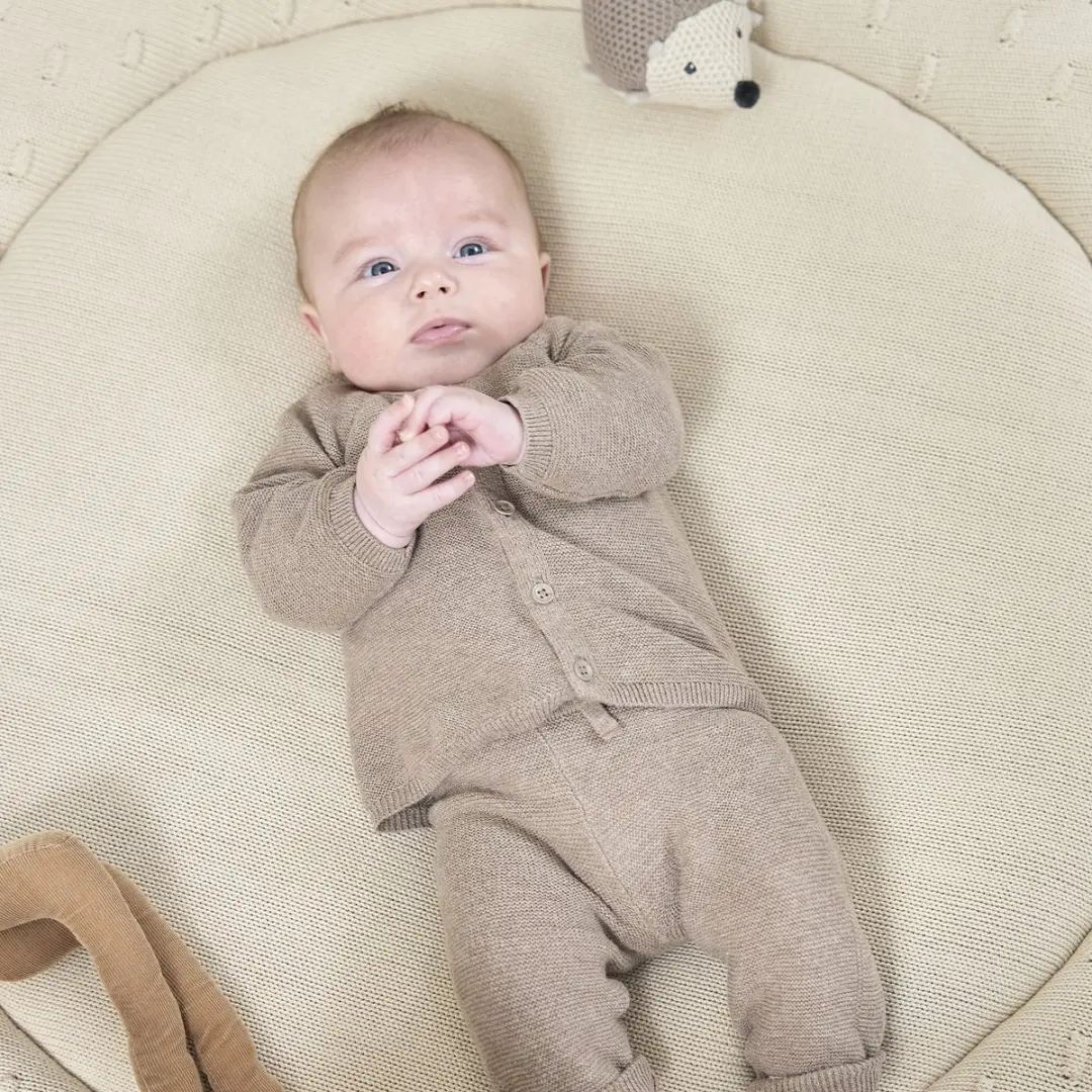 Meyco Baby Knots Boxkleed Rond - ⌀95cm - Soft Sand