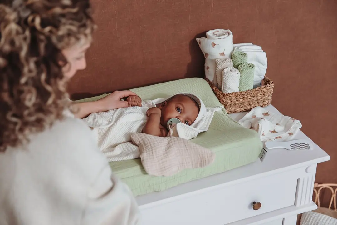 Meyco Baby Uni Aankleedkussenhoes Soft Olive 50x70cm