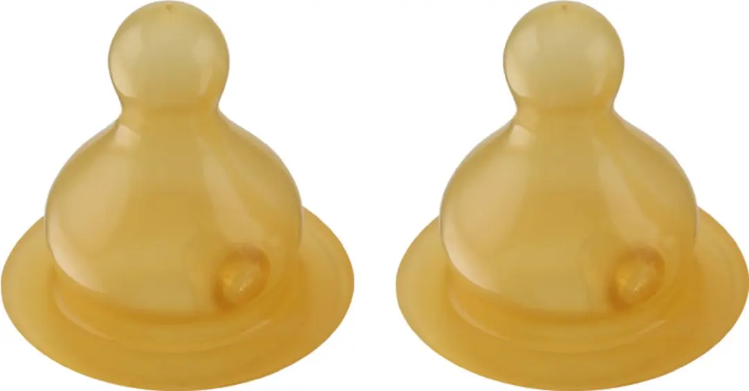 Hevea Standard Neck Babyfles Tepel - 2 Stuks - Langzaam