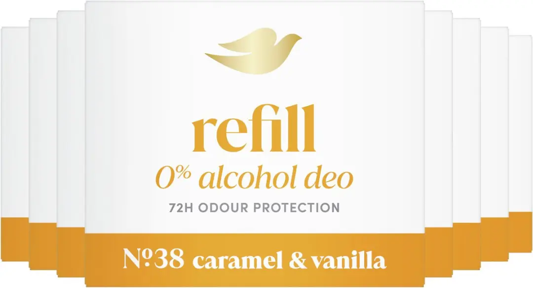 Dove 0% Alcohol Deodorant Navulling No. 38 Caramel & Vanilla - 280ml