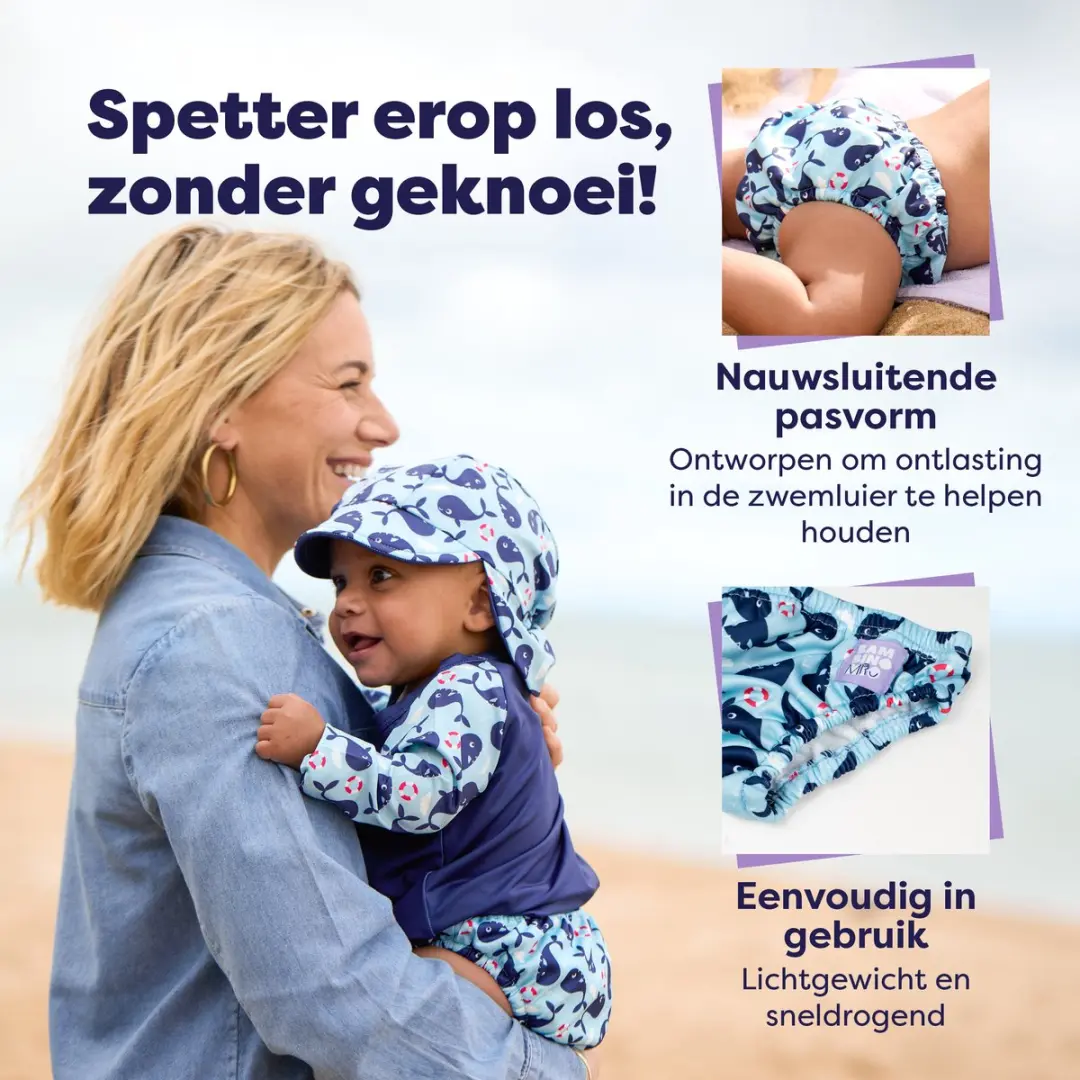 Bambino Mio Herbruikbare Zwemluier 3 - Blauwe Walvis