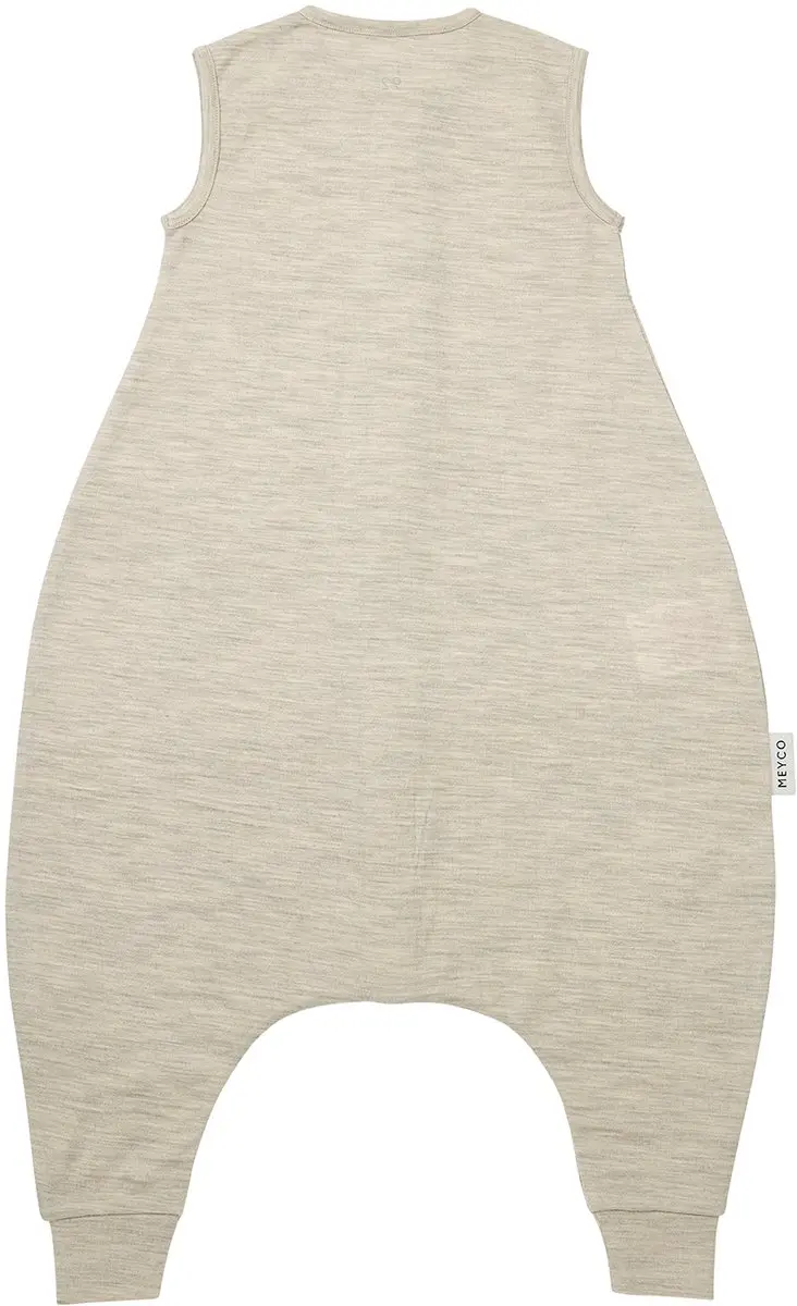 Meyco Merino Slaapoverall Jumper 92cm - 0.5 TOG - Sand Melange - afbeelding 6 van 6