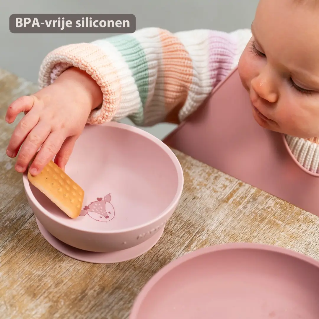 Nattou Mealtime Serviesset 4-delig - Roze