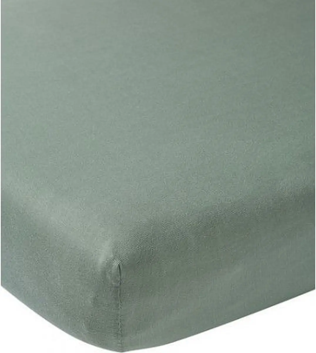 Meyco Baby Uni Hoeslaken Juniorbed 2-pack - 70x140/150cm - Stone Green - afbeelding 6 van 6