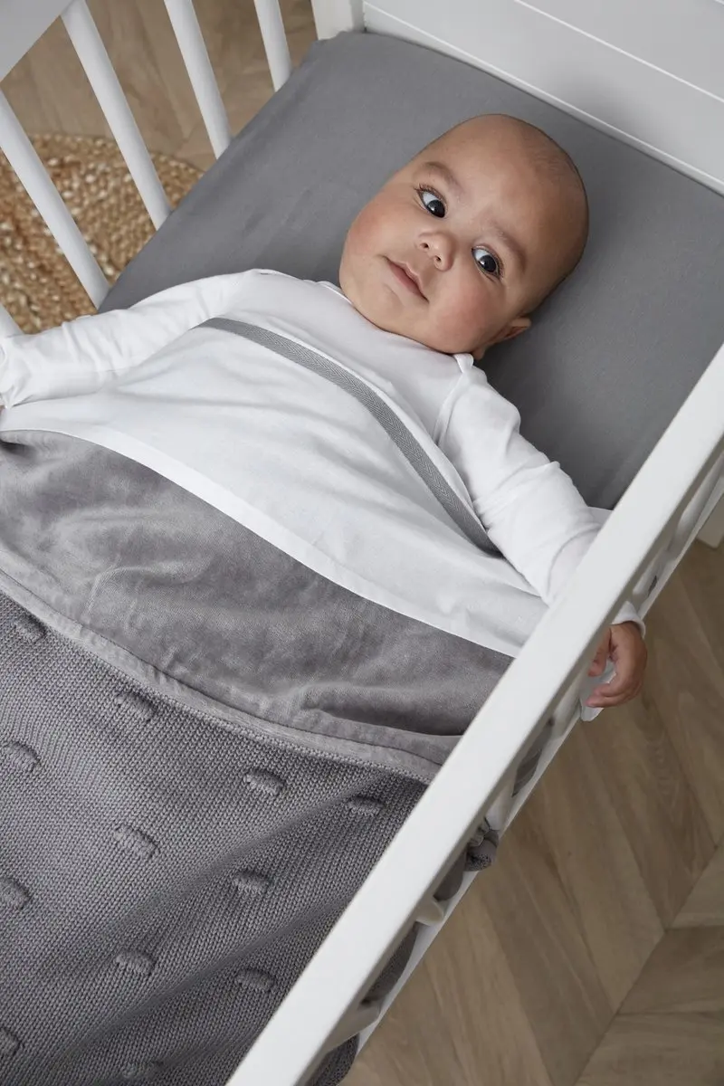 Meyco Baby Uni Hoeslaken Wieg - 2 Stuks 40x80/90cm - Grey