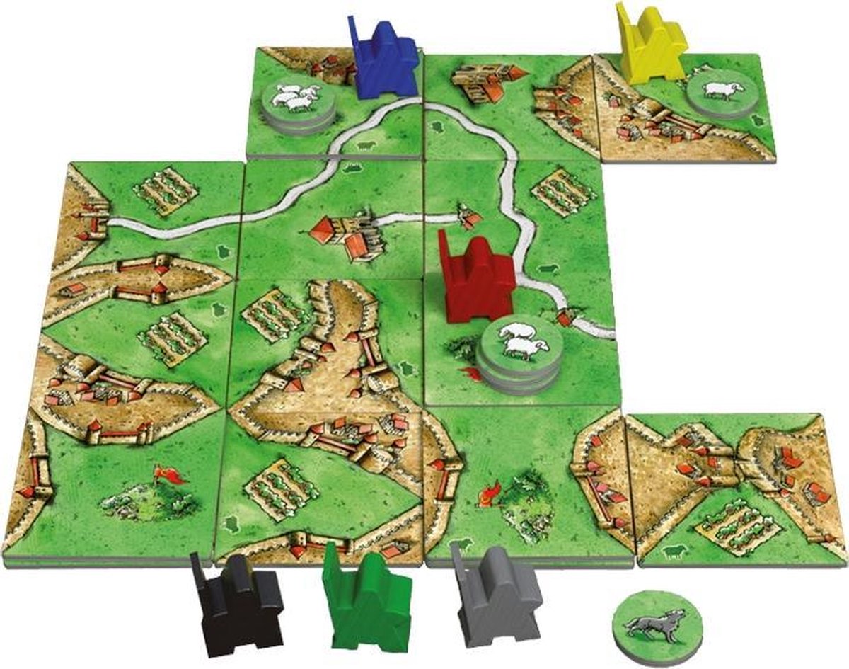 999 Games - Carcassonne: Schapen & Heuvels - Uitbreiding - Bordspel