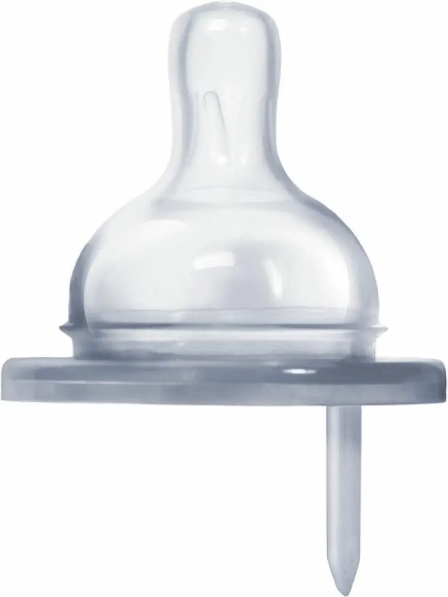 Pura Silicone Speen Medium Flow - 2 Stuks Transparant