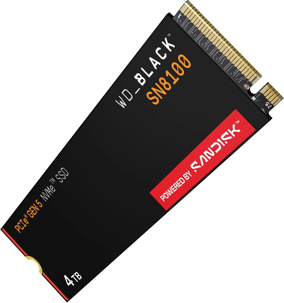 Western Digital Black SN8100 - Interne SSD - PCIe 5.0 - NVMe M.2 - 4 TB