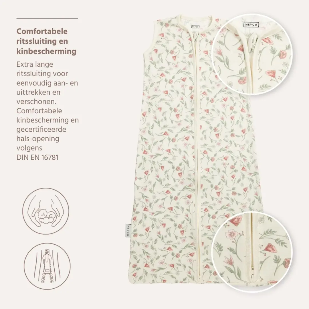 Meyco Baby Flower Zomerslaapzak 60cm - 0.3 TOG - Multicolor