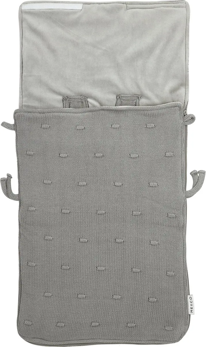 Meyco Baby Knots Voetenzak Grey 40x82cm