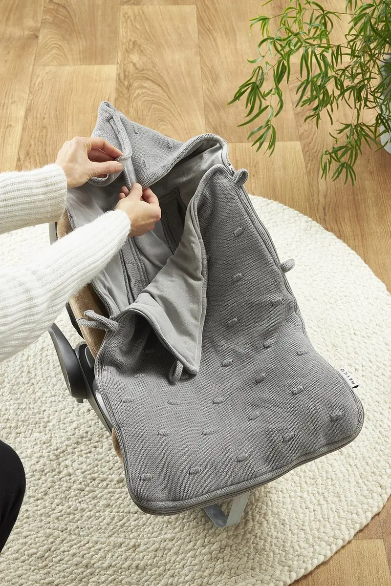 Meyco Baby Knots Voetenzak Grey 40x82cm