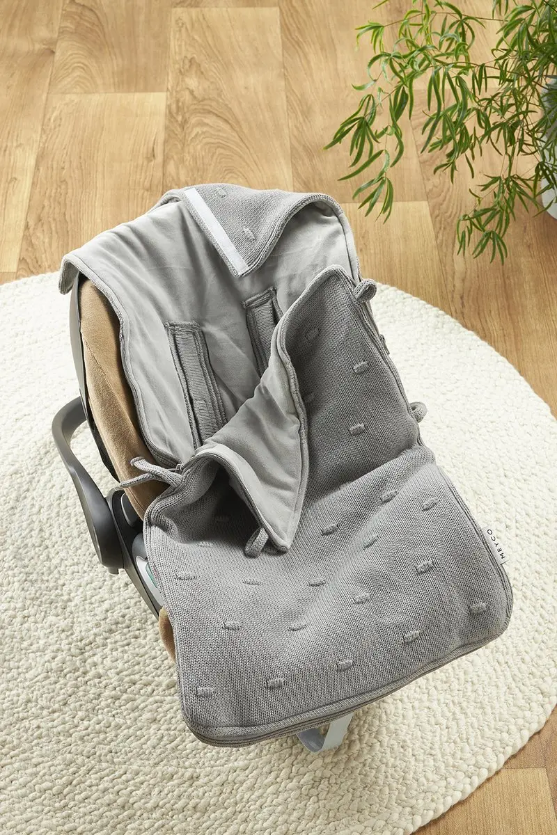 Meyco Baby Knots Voetenzak Grey 40x82cm