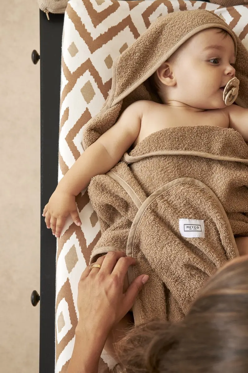 Meyco Baby Badcape Toffee 75x75cm