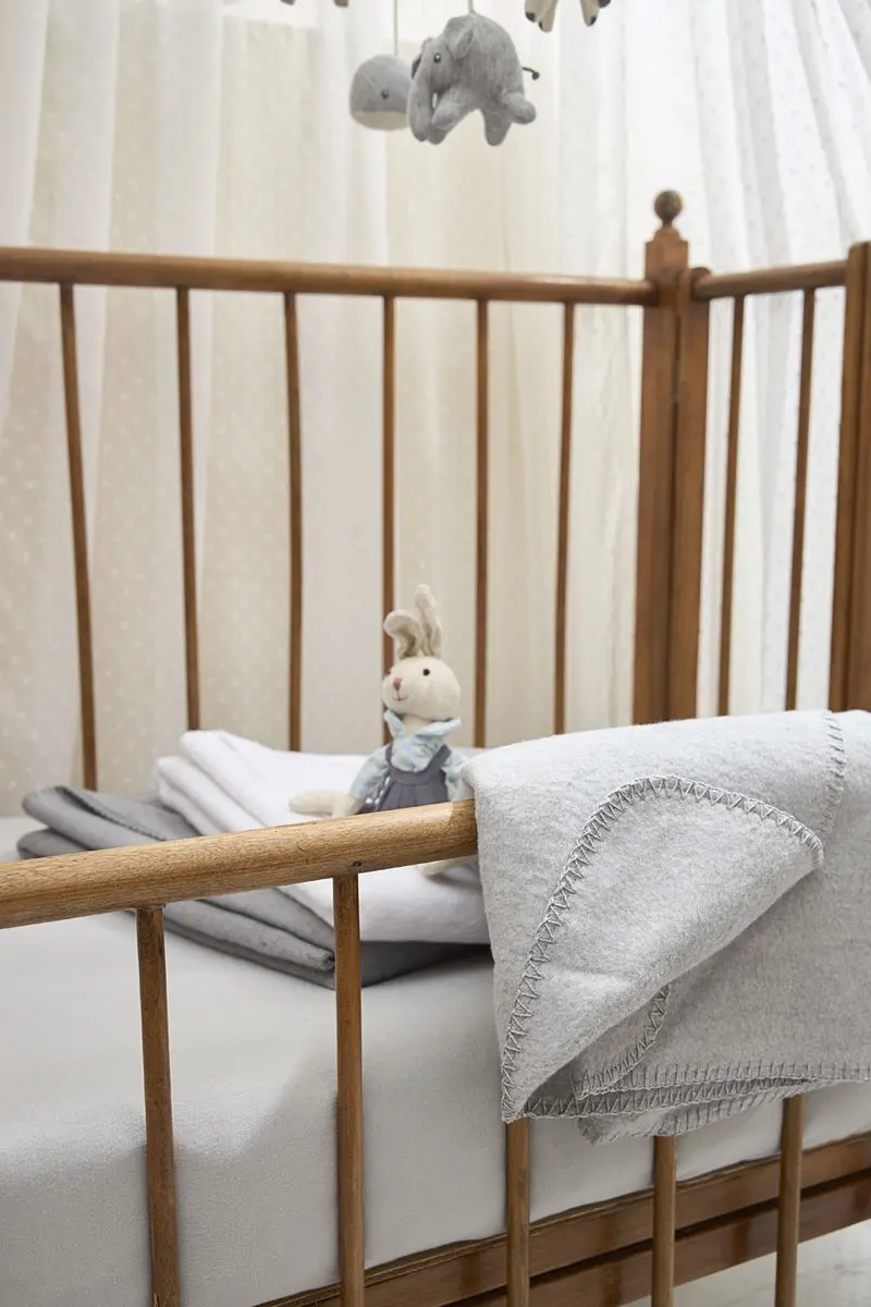 Meyco Baby Uni Wiegdeken Grey Melange 75x100cm - 1.0 TOG