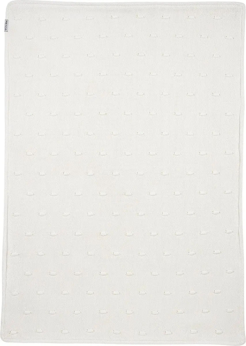 Meyco Baby Knots Wiegdeken Offwhite 75x100cm - 2.0 TOG