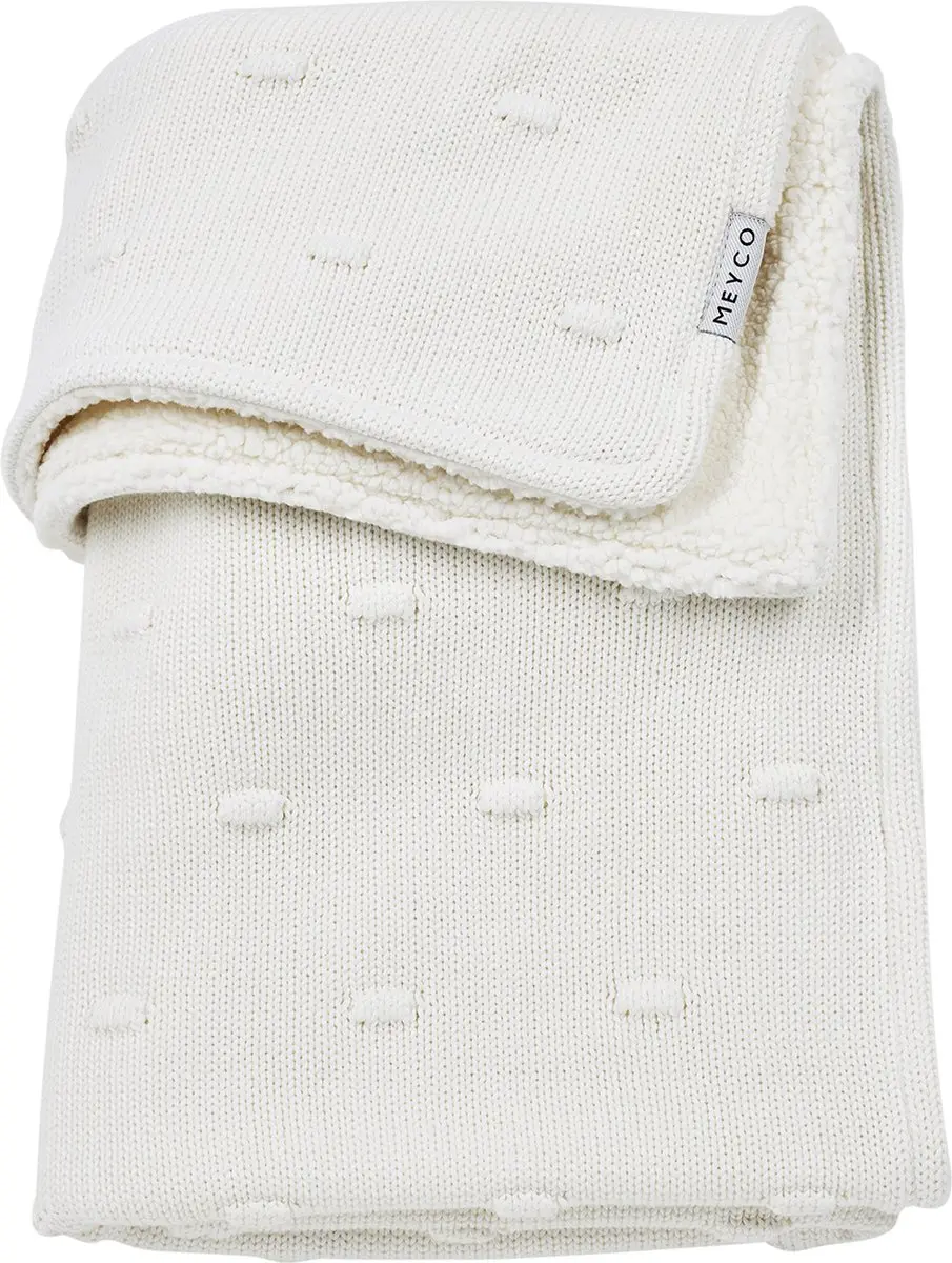 Meyco Baby Knots Wiegdeken Offwhite 75x100cm