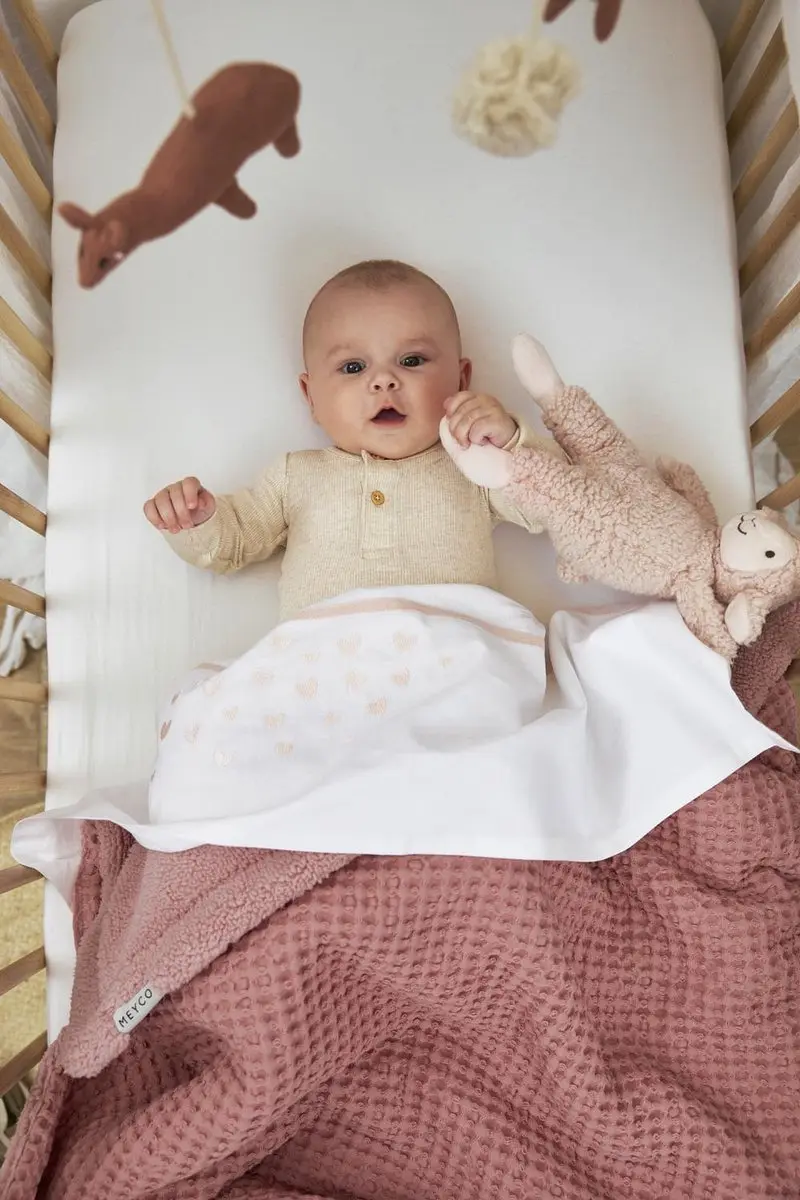 Meyco Baby Uni Hoeslaken Ledikant 60x120cm - Wit