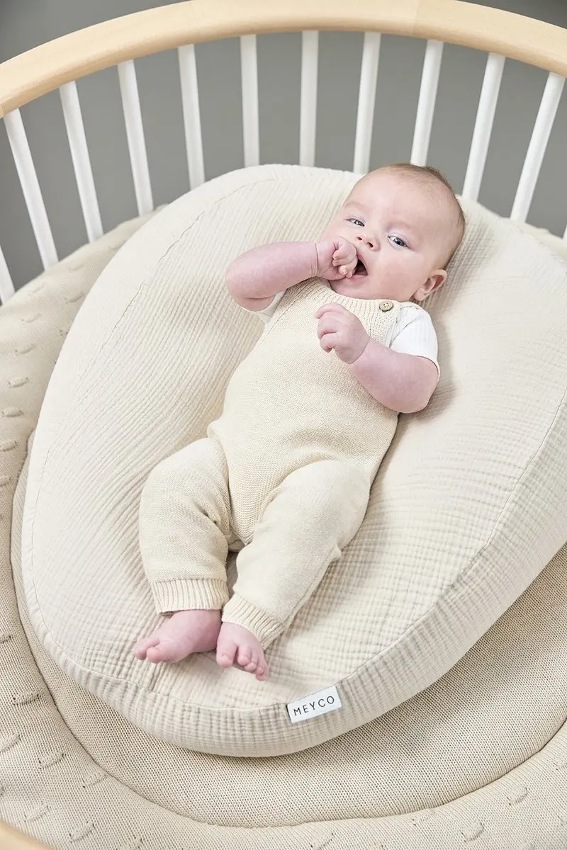 Meyco Baby Uni Relaxhoes voor Voedingskussen - Soft Sand