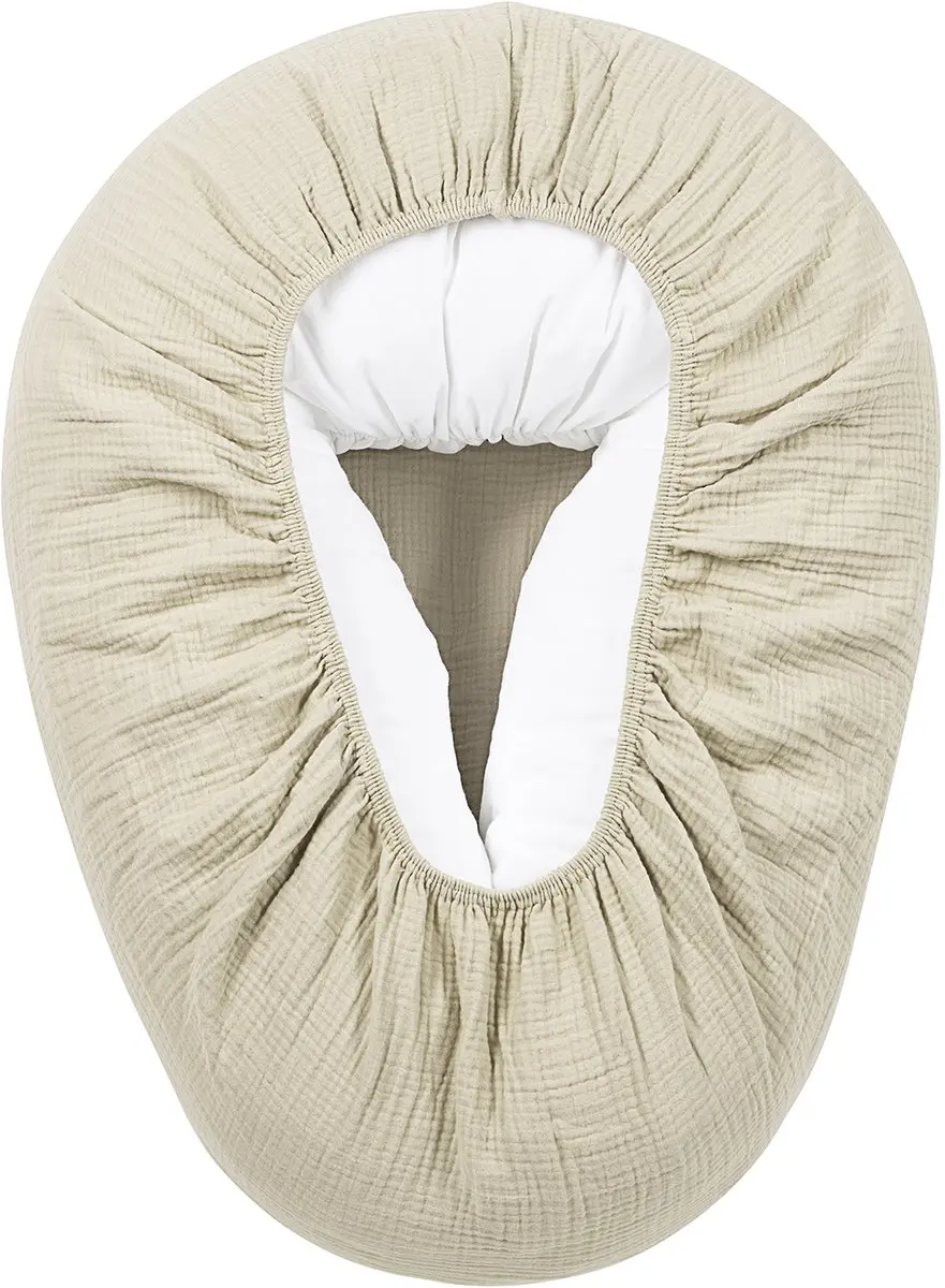 Meyco Baby Uni Relaxhoes voor Voedingskussen - Soft Sand
