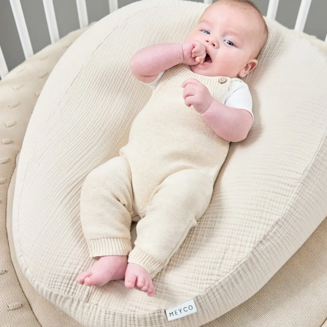 Meyco Baby Uni Relaxhoes voor Voedingskussen - Soft Sand