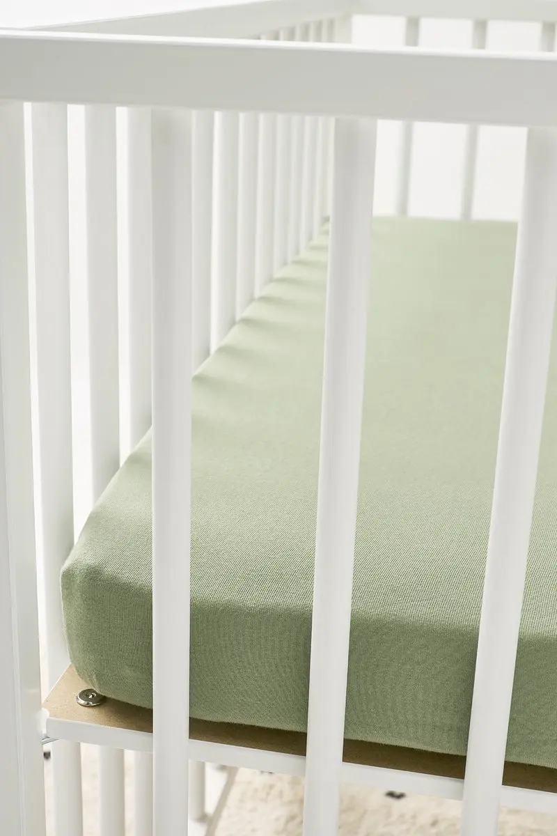 Meyco Baby Uni Hoeslaken Boxmatras 75x95cm - Olive Green