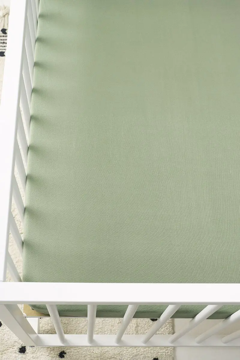 Meyco Baby Uni Hoeslaken Boxmatras 75x95cm - Olive Green