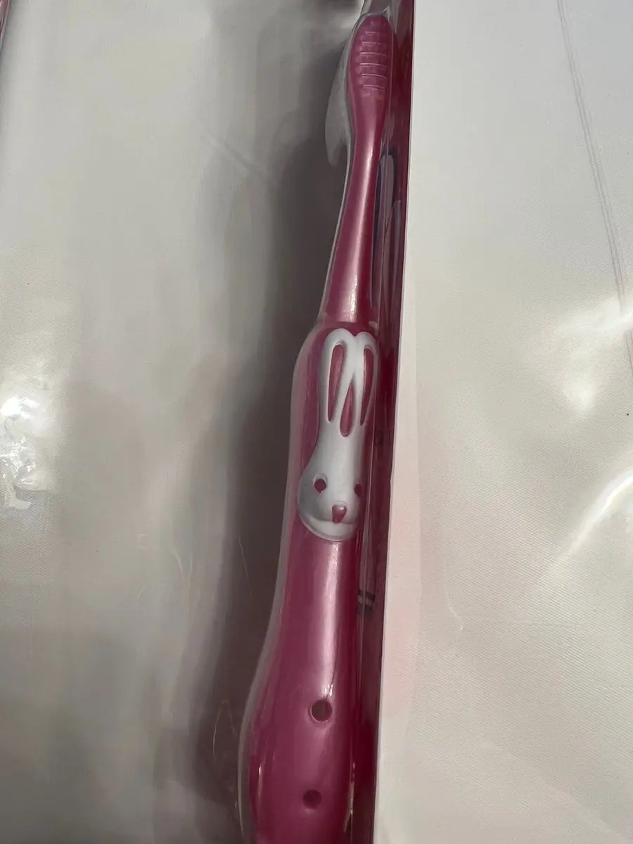 Handy Kinder Tandenborstel Konijn - 16cm Inklapbaar Roze