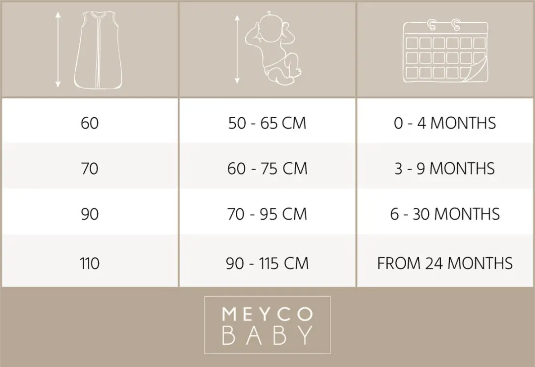 Meyco Baby Rib Mini Spot Slaapzak - 70cm - 0.3 TOG - Toffee Melange