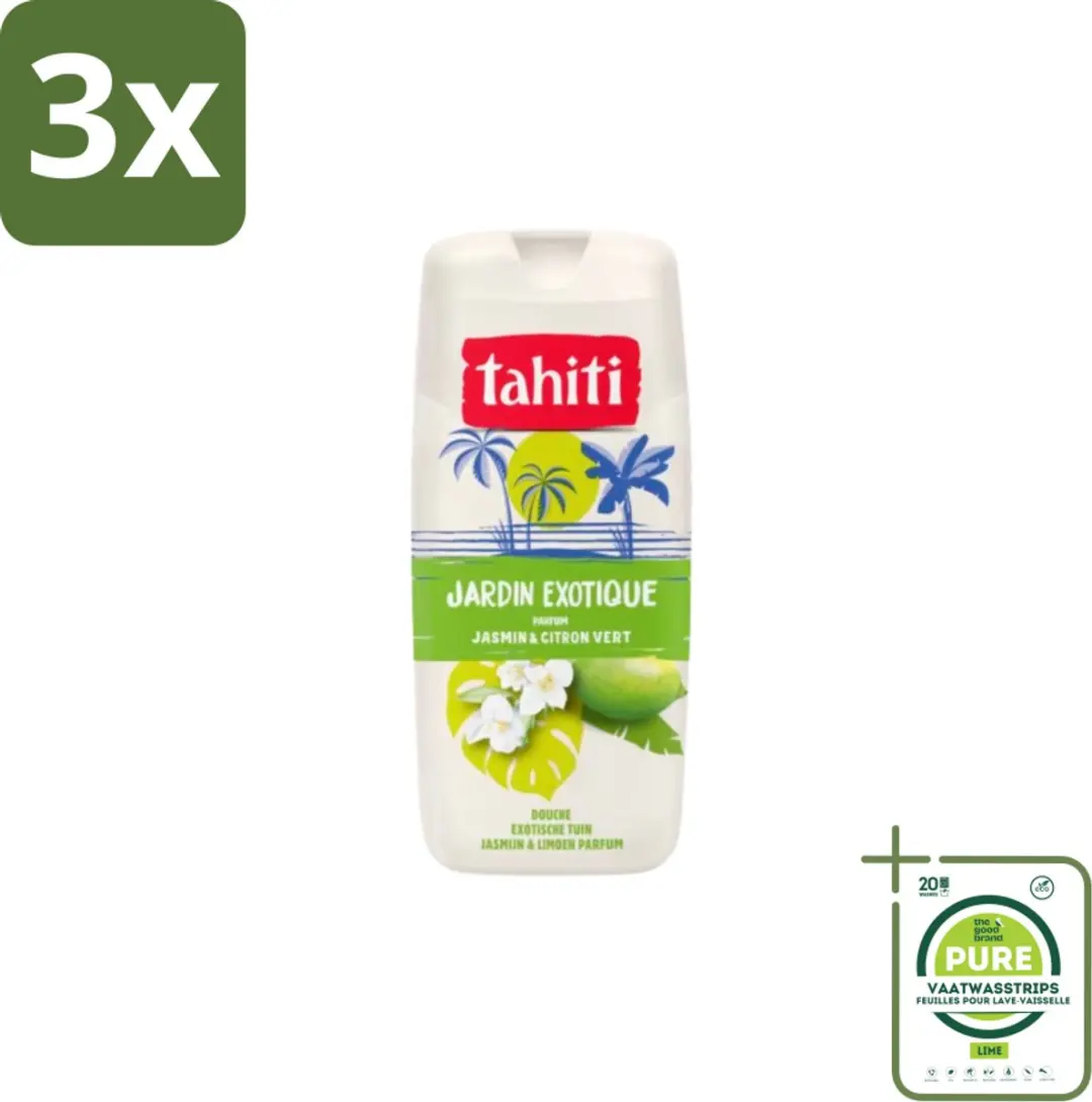 Tahiti Douchegel Exotische Tuin Jasmijn & Limoen 945ml - 3 Stuks