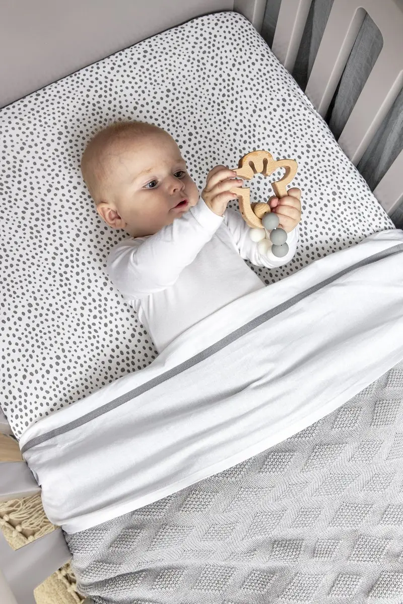 Meyco Baby Bies Ledikantlaken 100x150cm - Grijs