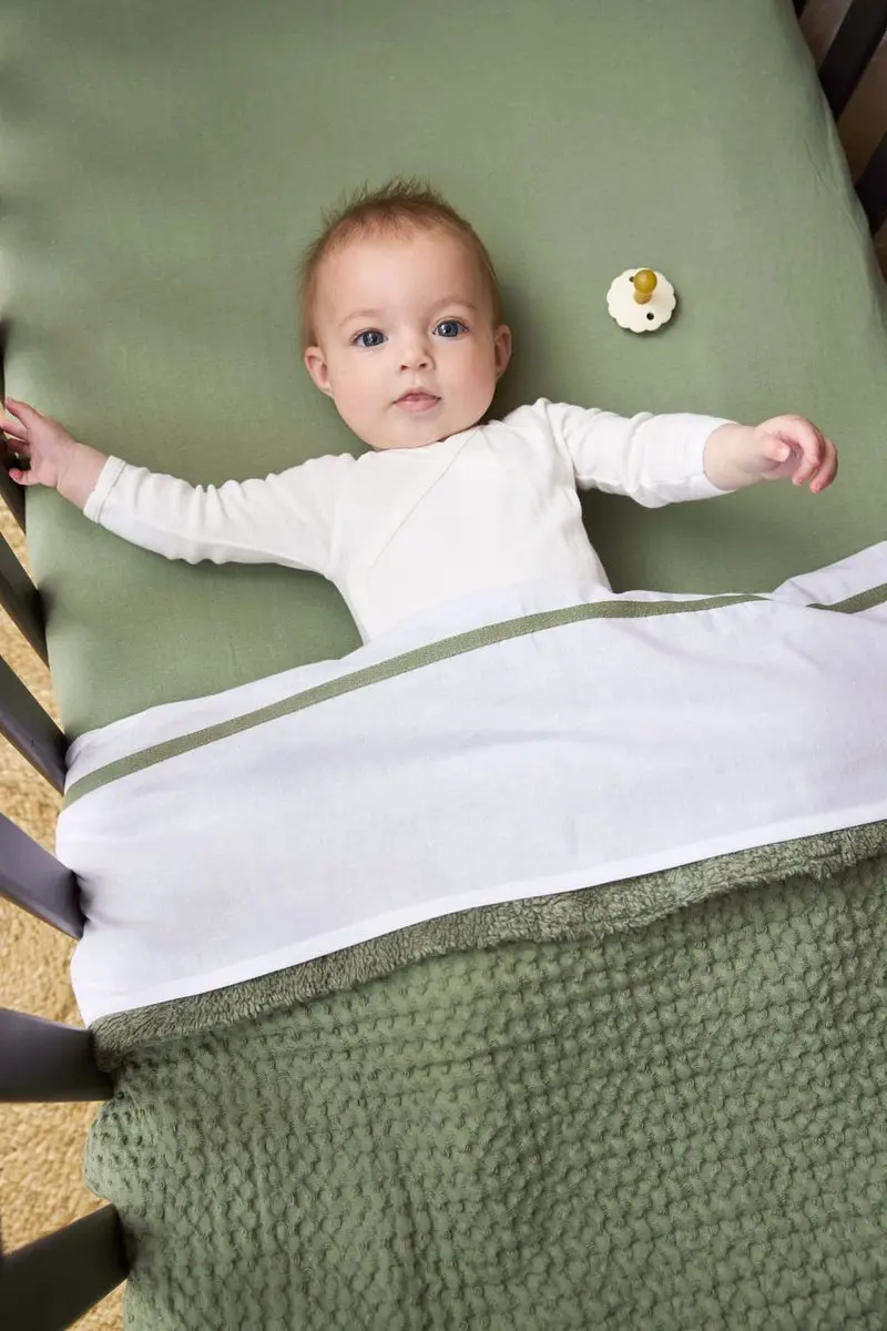 Meyco Baby Uni Hoeslaken Ledikant - 60x120cm - Olive Green