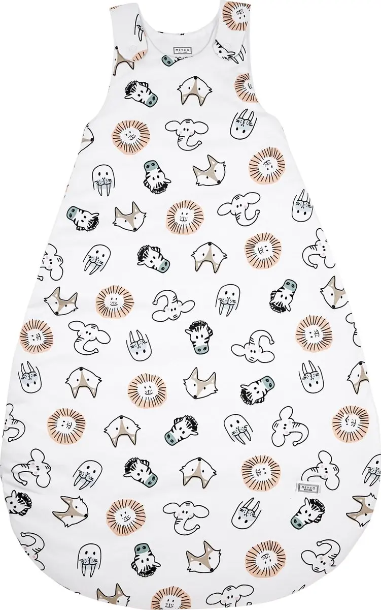 Meyco Baby Animal Slaapzak - 50/56 - 2.5 TOG - Multicolor