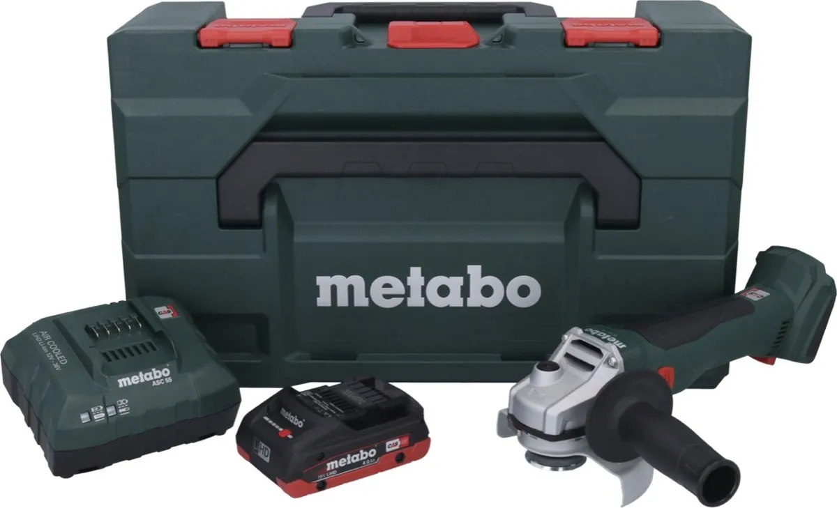 Metabo W 18 L BL 9-125 Accu Haakse Slijper - 18V 125mm Borstelloos - 4,0Ah - afbeelding 4 van 5
