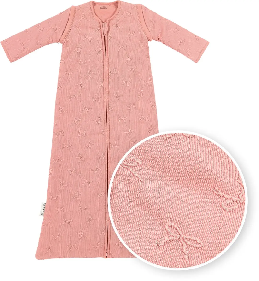 Meyco Baby Bow Slaapzak Rose 90cm - 2.5 TOG
