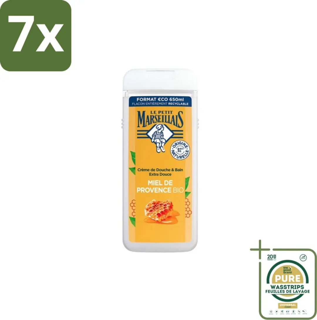 Le Petit Marseillais Douche & Bad Honing 650ml - 7 Stuks