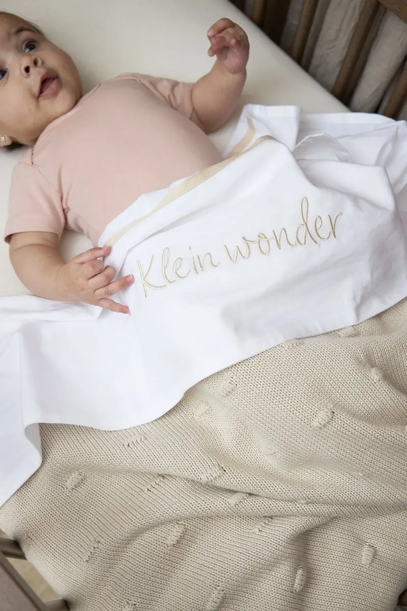 Meyco Baby Klein Wonder Ledikantlaken 100x150cm - Soft Sand