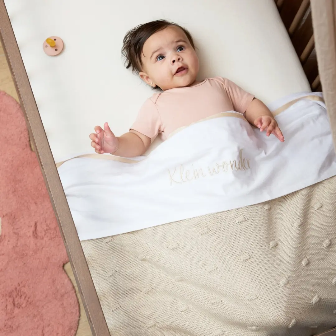 Meyco Baby Klein Wonder Ledikantlaken 100x150cm - Soft Sand