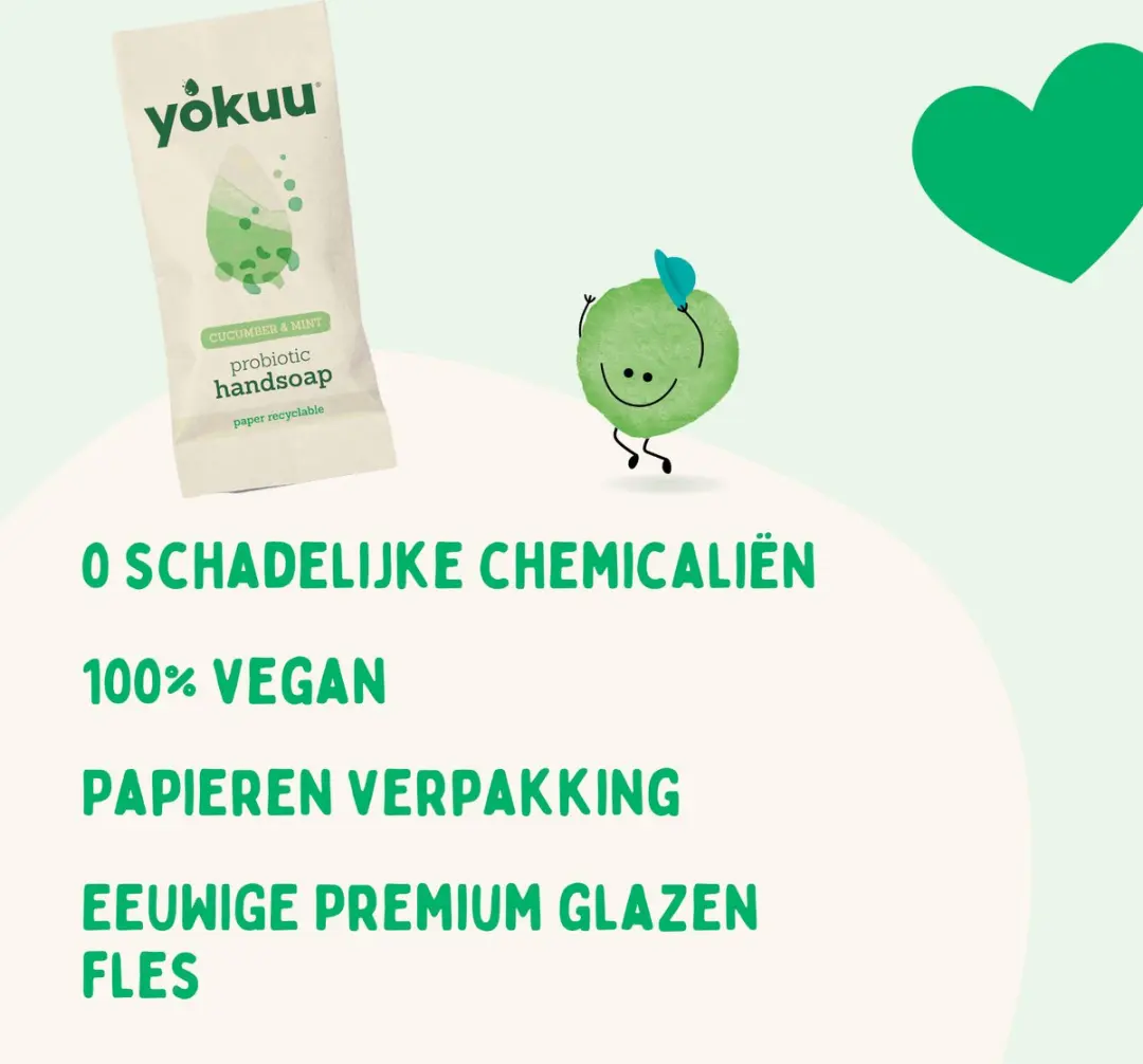 Yokuu Probiotische Vegan Handzeep Komkommer & Munt - 1125ml