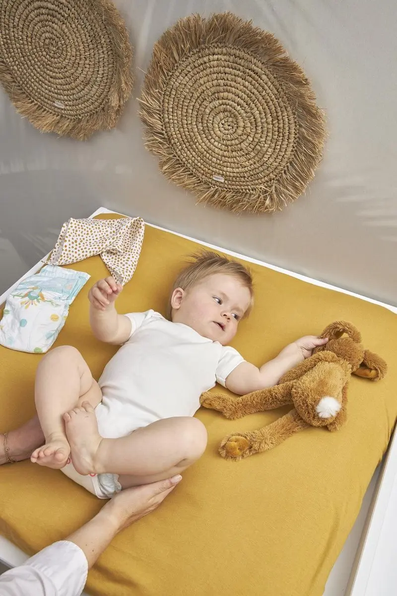 Meyco Baby Uni Aankleedkussenhoes 85x75cm - Honey Gold